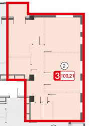 Двухкомнатная квартира 58.54 м²